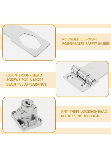 Anahtarlı Kilit 3 İnç Anahtarlı Kilit Mandalı Dolap Kilidi Paslanmaz Çelik Çevirme Düğmesi Anahtarlı Kilitli Dolap Çekmecesi İçin Kilit Mandalı