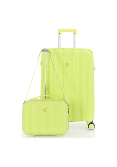 Mçs Polipropilen 2li Valiz Seti Orta & Makyaj V305 S21yy1000074-set 00194 Açık Sarı