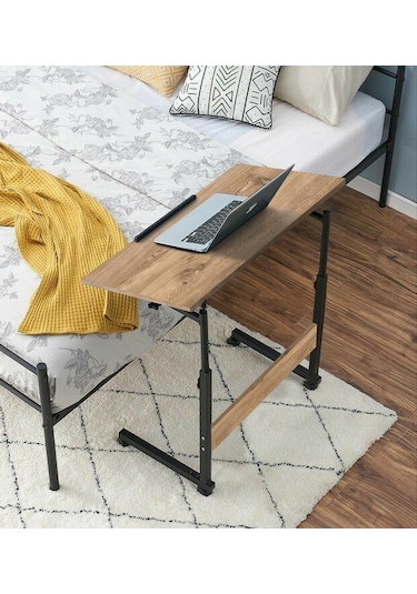 Yükseklik Ayarlı Eğimli & Katlanabilen Laptop Sehpası - Çam