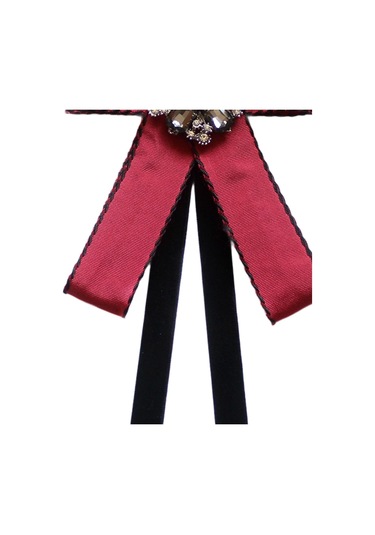 Homyl Takım Bluz Giyim Aksesuarları Için Kravat Bow Tie Kırmızı