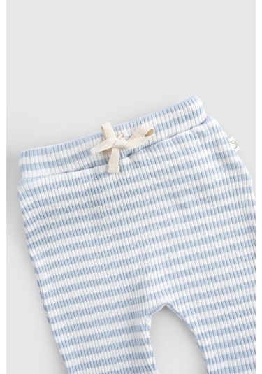 Organik Pamuklu Kaşkorse Modal Mavi Bebek Takımı Mavi