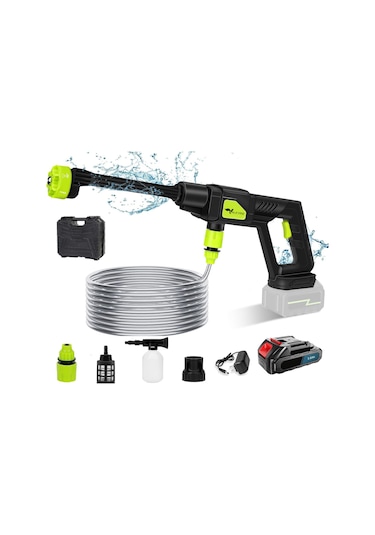 Valkyrie Şarjlı Ve Yüksek Basınçlı İlaçlama Oto Yıkama Ve Sulama Tabancası 6 Farklı Püskürtme 24v 15.000mah Yüksek Kapasite