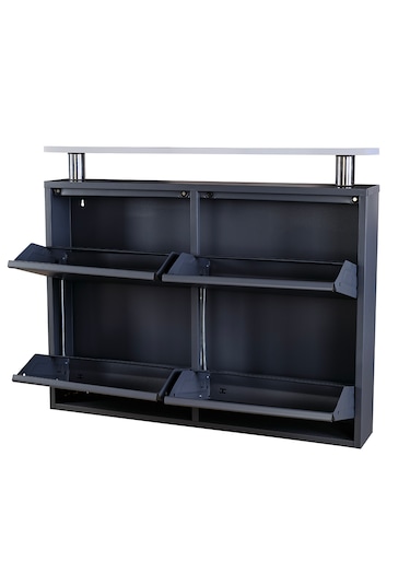 Kaser Metal 2+2'li Metal Ayakkabılık Antrasit