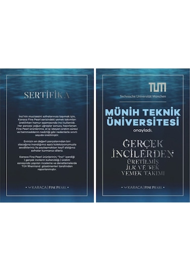 Karaca  Fine Pearl Trove 62 Parça 12 Kişilik İnci Yemek Takımı