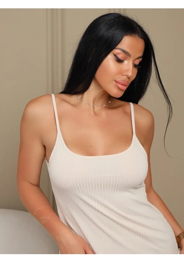 Sevılle Askılı Yatak Gecelik Ev Güzelliği Yılbaşı Gecelik 304899106 Bej