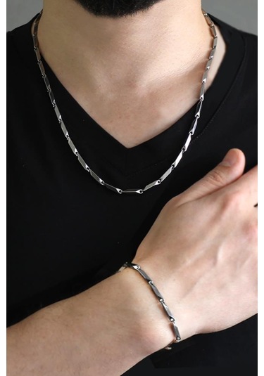 Singapur Erkek Çelik Kolye Ve Bileklik Seti Eck05S (492130602)