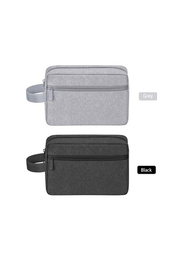 Besthome1 Seyahat Eşyası Düzenleyici Gri Çanta - 21.5x8.5x15cm, Usb Kablo & Kozmetik Saklama, Gri