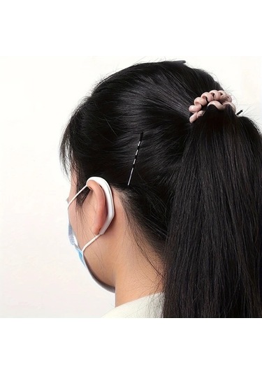 Fochsia Beyaz 10 Çift Yumuşak Silikon Kulak Askısı, Ağrı Önleyici Maske Kulak Koruma