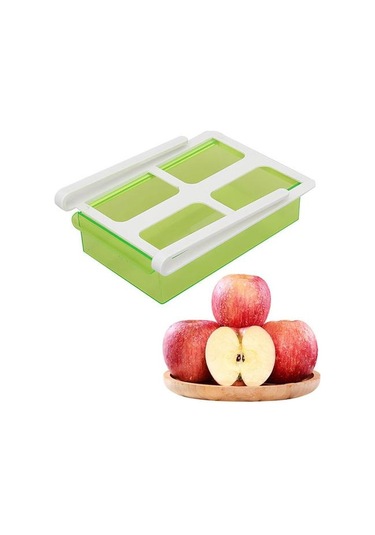 Buzdolabı Organizatörü Yeniden Kullanılabilir Plastik Buzdolabı Konteyner Çekmeceleri 4 Bölmeler Okul Ve İş İçin Sızıntılı Gıda Yemeği Şişeler, Kavanozlar & Amp Kutular -