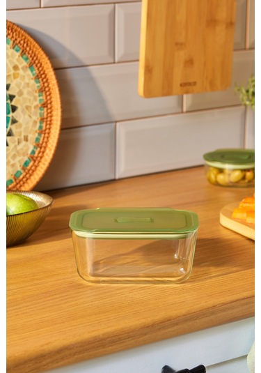 Karaca Green Dikdörtgen Saklama Kabı 800 Ml Yeşil