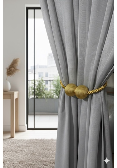 Mıknatıslı Perde Bağlama Aparat Aksesuarı Braçol Gold