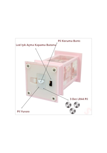 Uçuşan Simli,12,5cm X 5cm Led Işıklı Balerin Fener Küre - C