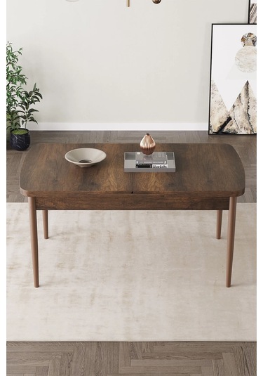 Sar Pakete Almira Serisi, Barok Ahşap Desen 80x132 Açılabilir Mdf Mutfak Masası Takımı 4 Adet Sandalye Siyah