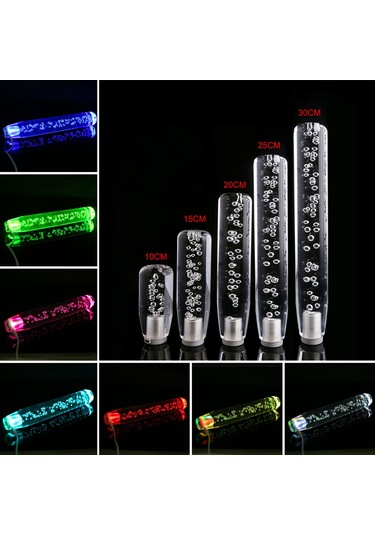 Led Işık Rgb Vites Topuzu Çubuk Kristal Şeffaf Kabarcık-10cm K16231-5 Diğer