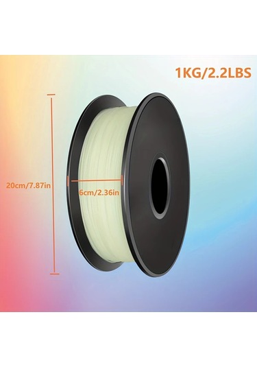 Brightnova Karanlıkta Parlayan Pla 3d Yazıcı Filamenti 1.75mm Luminous Green 1kg 2.2 Lbs Spool Güçlü Yapışma