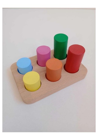 Montessori Eşleştirme Tablalı Silindirler 6 Lı