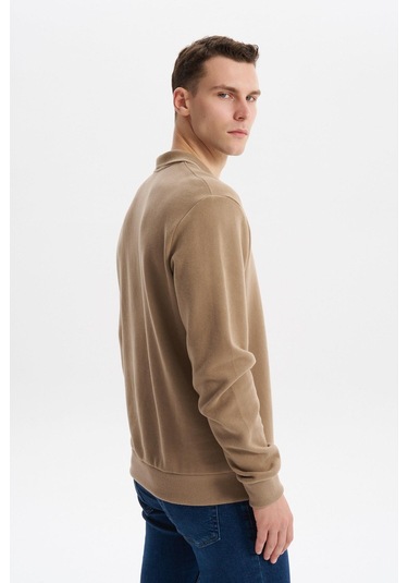 Arma Erkek Regular Fit Polo Yaka Sweatshirt Karbon Fırçalı Selanik, %65 Pamuk %35 Polyester, Düğmesiz Basic K30554698602 Füme - Gri Arma Erkek Regular Fit Polo Yaka Sweatshirt Karbon Fırçalı Selanik, %65 Pamuk %35 Polyester, Düğmesiz Basic K30554698602 Füme - Gri