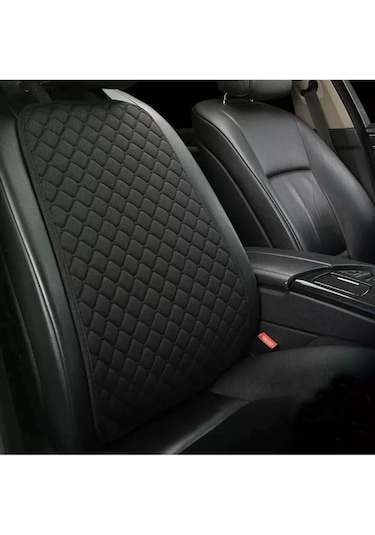 Araba Koltuk Deri Minderi 7 Parça Ön Ve Arka Oturak Sırt Dayama Minder Siyah Siyah