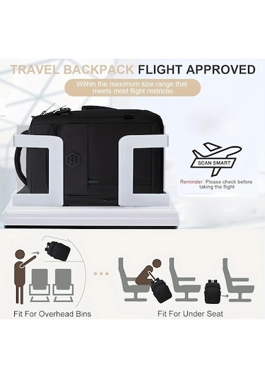 Sandwich Silvery Gray Kadın Seyahat Sırt Çantası - 15.6 Laptop Bölmeli Gri