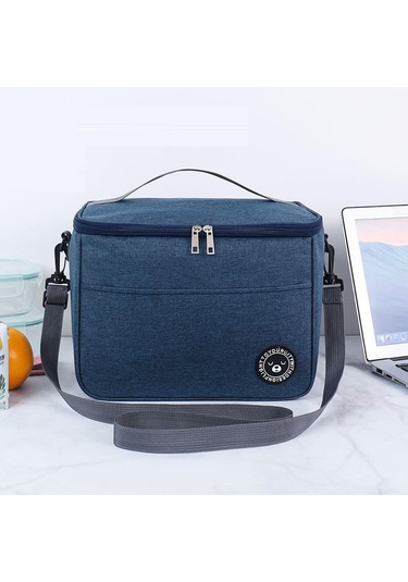 Lacivert Sofieles Piknik Yalıtımlı Öğle Yemeği Kutusu Taşınabilir Soğutmalı Çanta Büyük Kapasiteli Su Geçirmez Öğle Yemeği Çantası Piknik Çantası L Lacivert