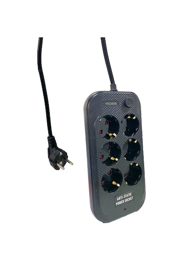 Rose Gr-600 6'lı 5metre Kablolu Akım Korumalı Grup Priz 5 M
