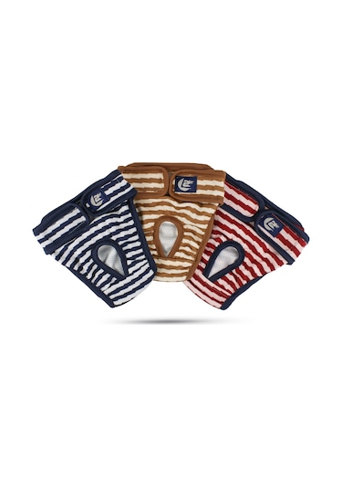 Pet Çizgili Fizyolojik Pantolon Köpek Adet Pantolonu, Boyut: S Mavi