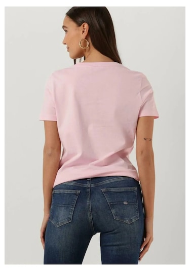 Tommyhilfiger Organik Pamuk Bayan T-shirt Pembe - Pudra