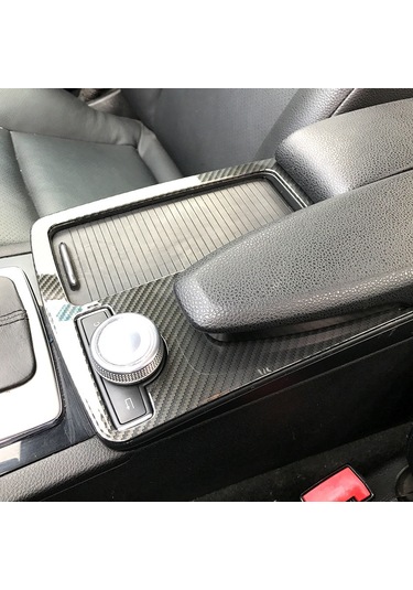 Reedark Mercedes-benz C180 C200 W204 Sol Şanzuman Kolu Dinlendirme Kutusu Dekoratif Kaplama - Gümüş Renk