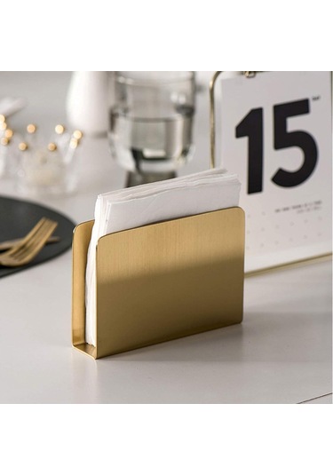 Shineyee Altın Renkli Çelik Kağıt Havlu Tutucu, Masa Ve Mutfak Tezgahı İçin Serbest Duran Servis Kağıdı Dağıtıcı Altın