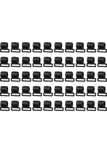 Suntek 50 Adet Çadır Direği Klipsleri Sağlam Asma Klipsi Siyah