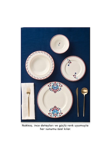 Karaca  Forever Bone Nakkaş 24 Parça 6 Kişilik Yemek Takımı