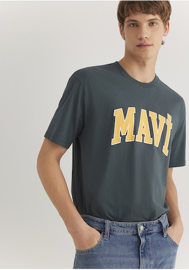 Mavi - Mavi Logo Baskılı Yeşil Tişört 0611711-71598 Yeşil