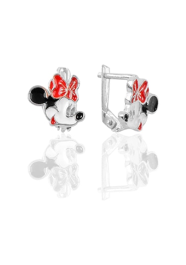 Gümüş Mineli Klipsli Çocuk Küpe