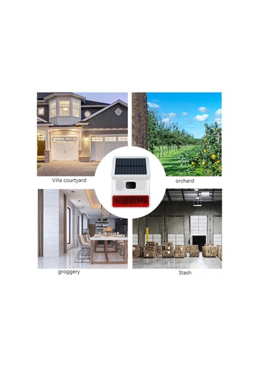 Neevoyu Güneş Enerjili 433mhz Ip65 Su Geçirmez Alarm: Kızılötesi Hareket Algılayıcı, 100db Ses Ve Işık, 1000ma Batarya, Dış Mekan Güvenliği