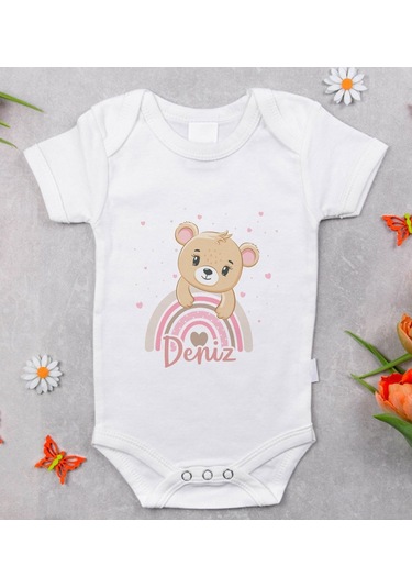 Bitmeyenkartus Bk Kids Isimli Bebek Body Zıbın - Model 6 Beyaz