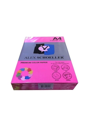 Alex Pembe 742 Renkli Fotokopi Kağıdı 500 Adet A4