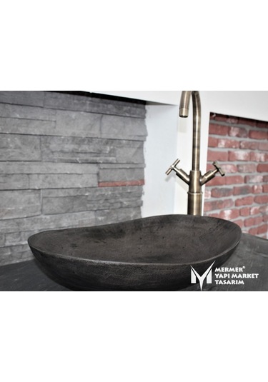 Bazalt Antrasit Kayık Lavabo