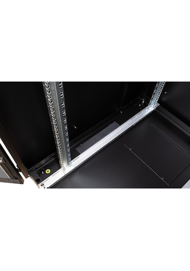 Lande Demonte 42u 800x1000 Hyperline Dikili Tip Rack Kabinet Siyah Ön Cam Kapak / Tekerlekli