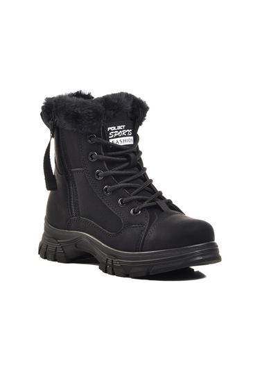 Ayakmod 24072-f Siyah-zümrüt İçi Polarlı Kız Çocuk Bot 001