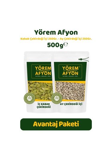 Yörelerine Özgü Hasat Diyet Dostu Vegan Tuzsuz Çiğ İç Çekirdek Avantajlı Set 500gr.