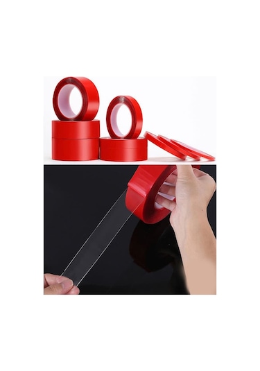 Çift Taraflı Bant Şeffaf Silikon Bant 5mt 25Mm X 5 Metre