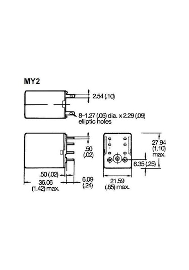 Omron My2In 24V Dc 10A 2 Kontak Ledli Röle