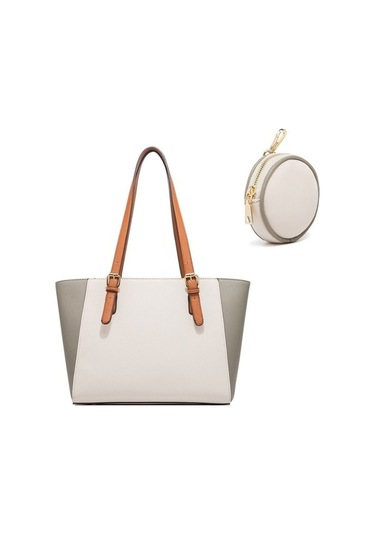 Wondernest 3'ü 1 Arada Moda Çapraz Tasarım Bayan Çapraz Büyük Kapasiteli Çanta Beyaz Beyaz