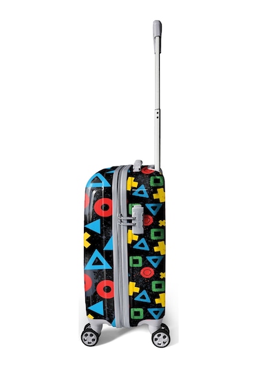 Coral High Let's Play Desenli Kabin Boy Valiz 50cm 16559 Siyah - Kırmızı
