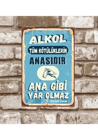 Kişiye Özel Metal Retro Poster (29X19) (547644340)