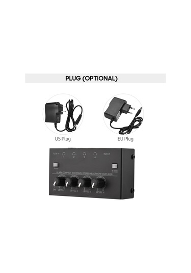 Suofeng 4 Kanallı Metal Kulaklık Amplifikatörü - 110-240v Eu/us Fiş Seçenekli