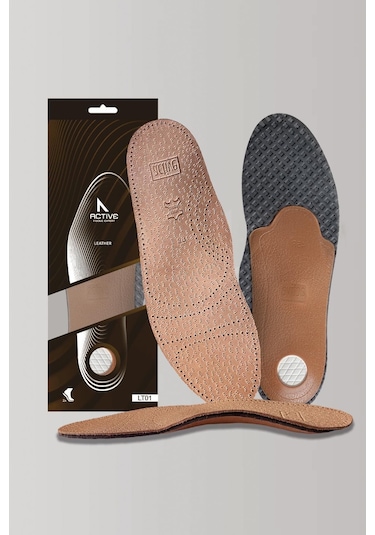 Active Team LT01 - Deri Tam Ortopedik Ark Destekli Hakiki Deri Tabanlık