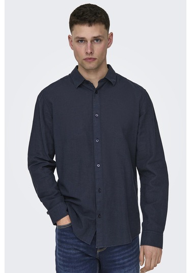 Only & Sons Erkek Gömlek 22012321 Lacivert Lacivert
