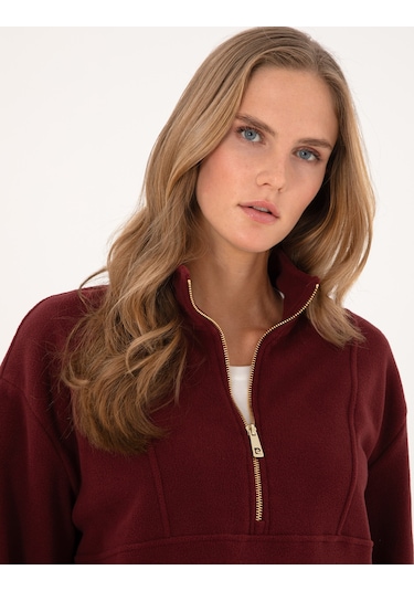 Pierre Cardin Kadın Vişne Sweatshirt 50314954-vr223 Vişne