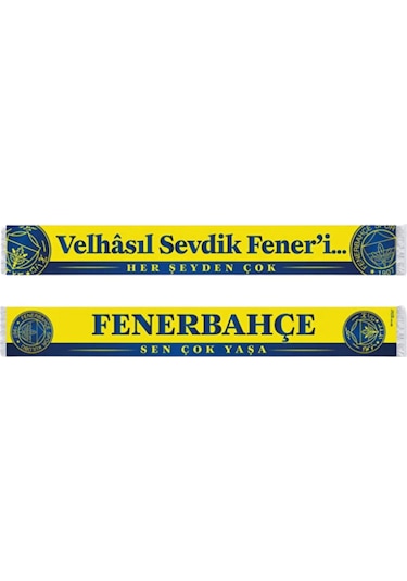 Fenerium Unısex Velhasıl Sevdik Feneri Şal Lazer Kutu Sarı - Lacivert